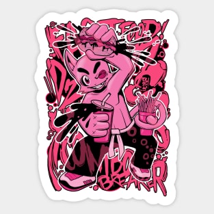 Fast Food Combo Breaker (hot pink) Sticker